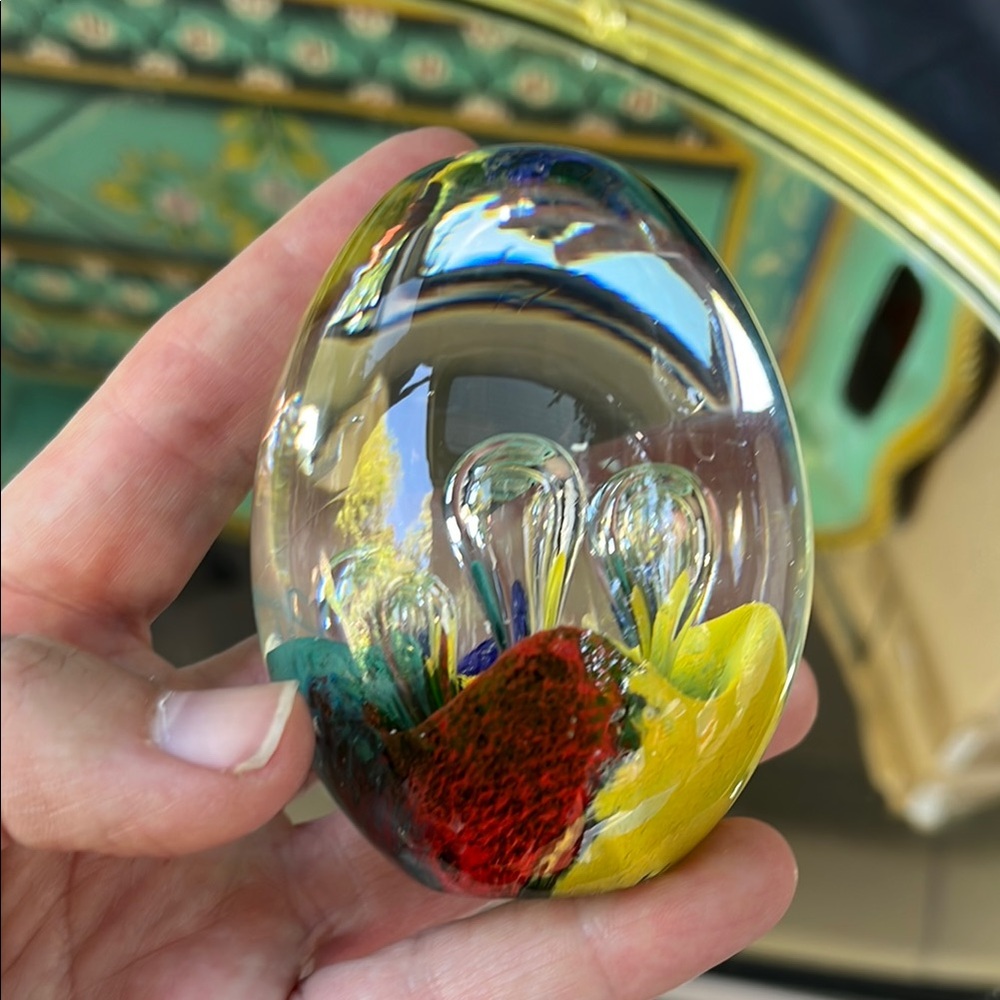 Colorful Glass Paperweight
